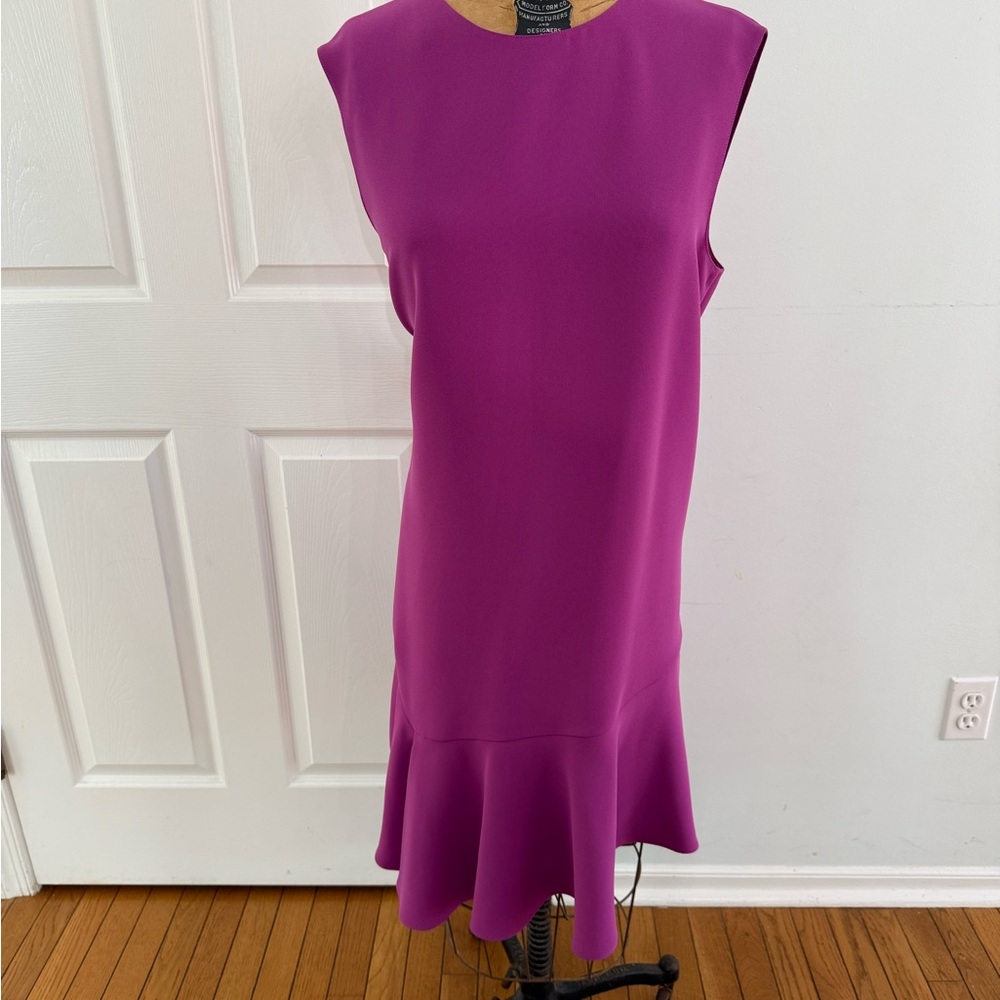 Carolina Herrera Vibrant Purple Midi Dress